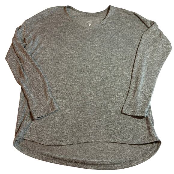 Tickled Teal Lightweight Knit Sweater Gray Size Small Women's - Picture 1 of 6